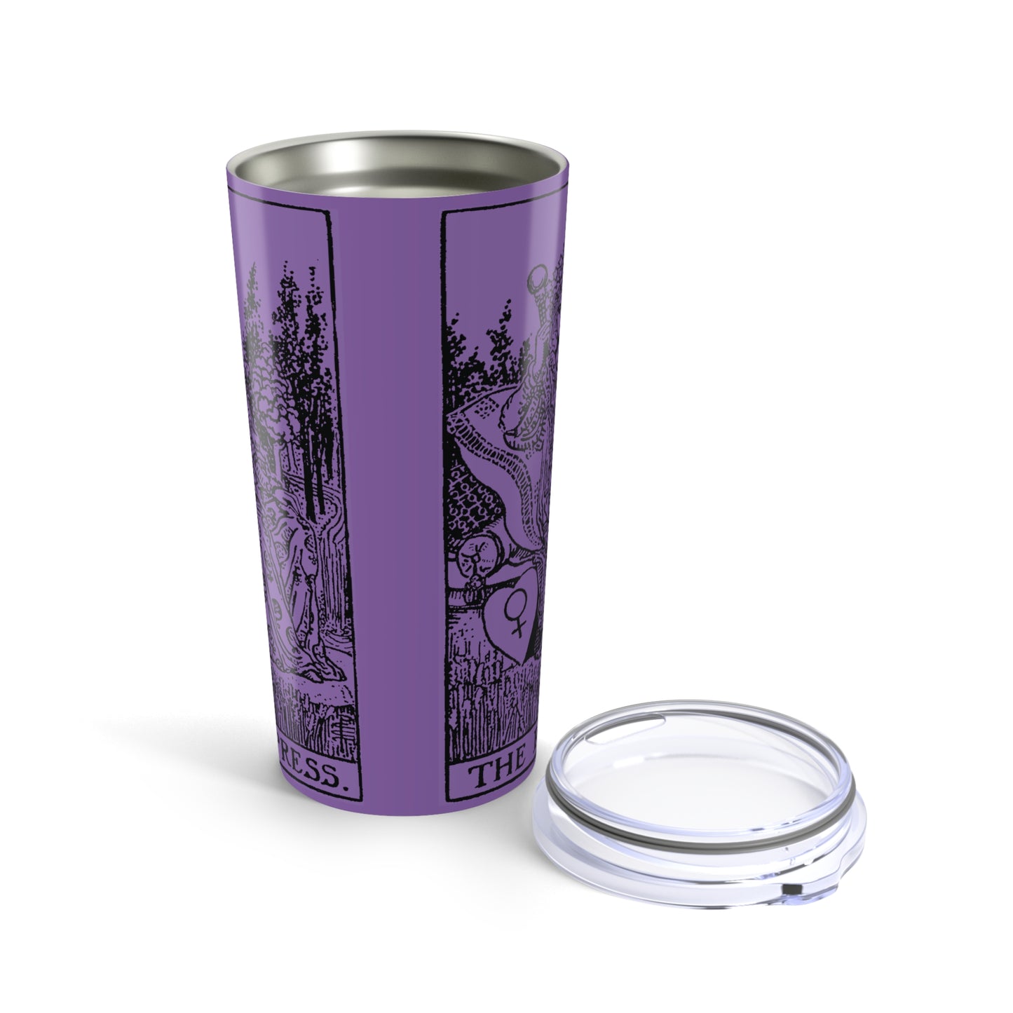 20oz Tumbler with The Empress Tarot Design - Purple