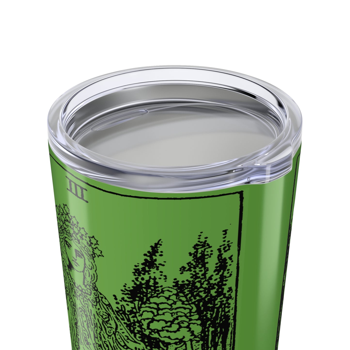 20oz Tumbler with The Empress Tarot Design - Green